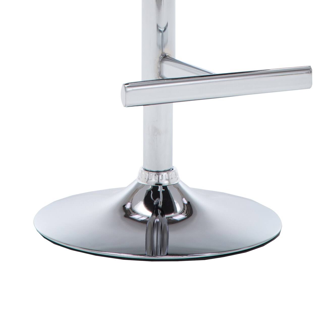 Swivel Barstool with Arms and Button Tufted Seating, Gray and Chrome