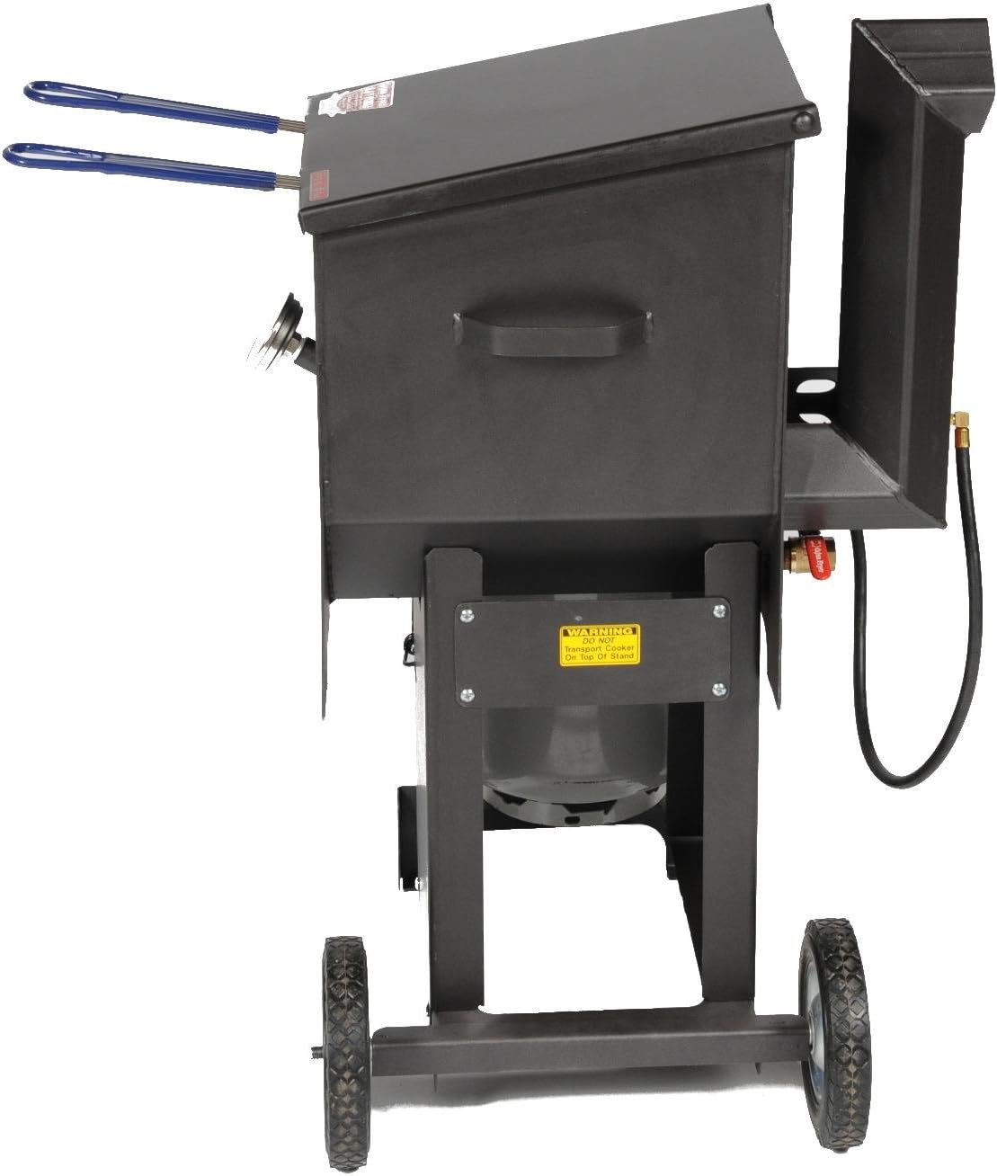 R & V Works Cajun Fryer 6 Gallon Propane Gas Deep Fryer with Stand and 2 Baskets