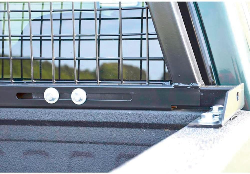 Guide Gear Adjustable Pick-Up Truck Headache Rack Bed Accessories, Steel Mesh Panel, Black
