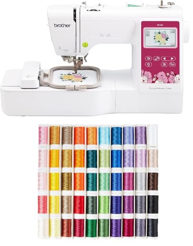 Brother PE545 Embroidery Machine, Wireless LAN Connected, 135 Built-in Designs, 4" x 4" Hoop Area, Large 3.7" LCD Touchscreen, USB Port, 10 Font Styles