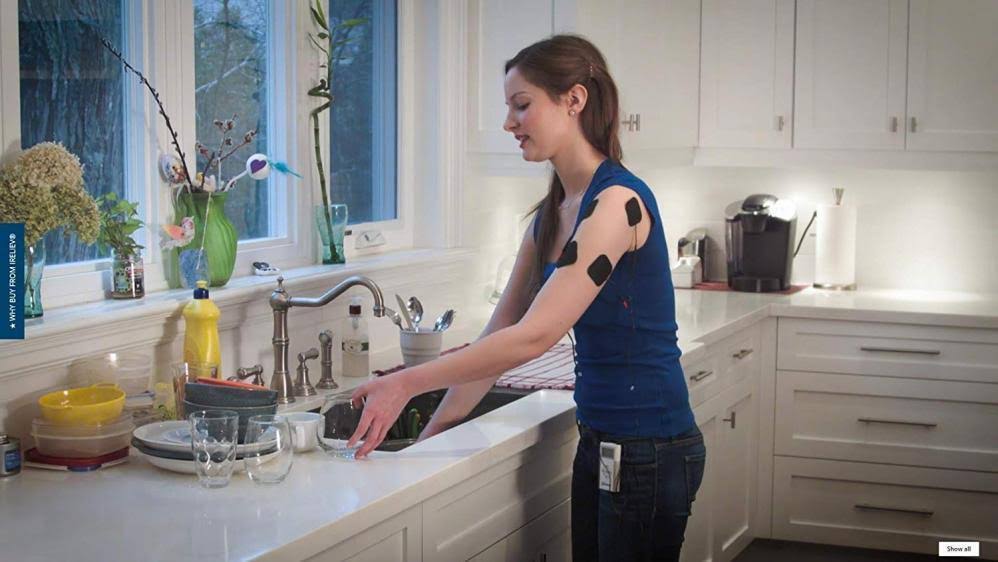 iReliev Tens Unit Electronic Pulse Massager (8) Electrodes Pain Relief