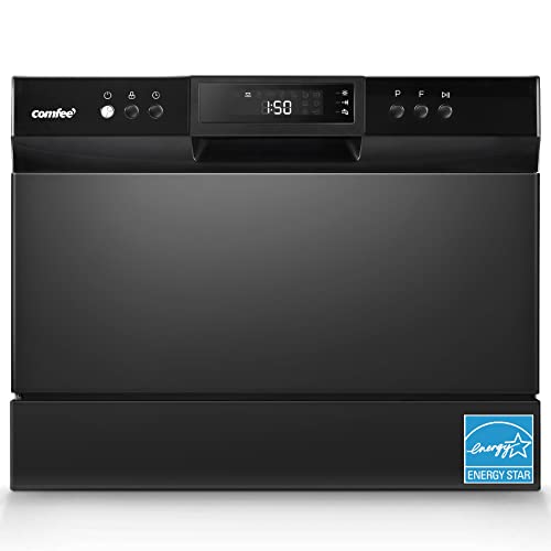 COMFEE’ Countertop Dishwasher, Portable Dishwasher with 6 Place Settings