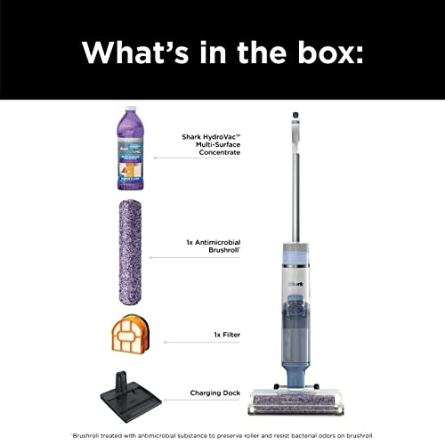 Shark HydroVac Cordless Pro XL 3-in-1 Vacuum, Mop & Self-Cleaning System with Antimicrobial Brushroll* & Solution for Multi-Surface, Hardwood, Tile, Marble & Area Rugs