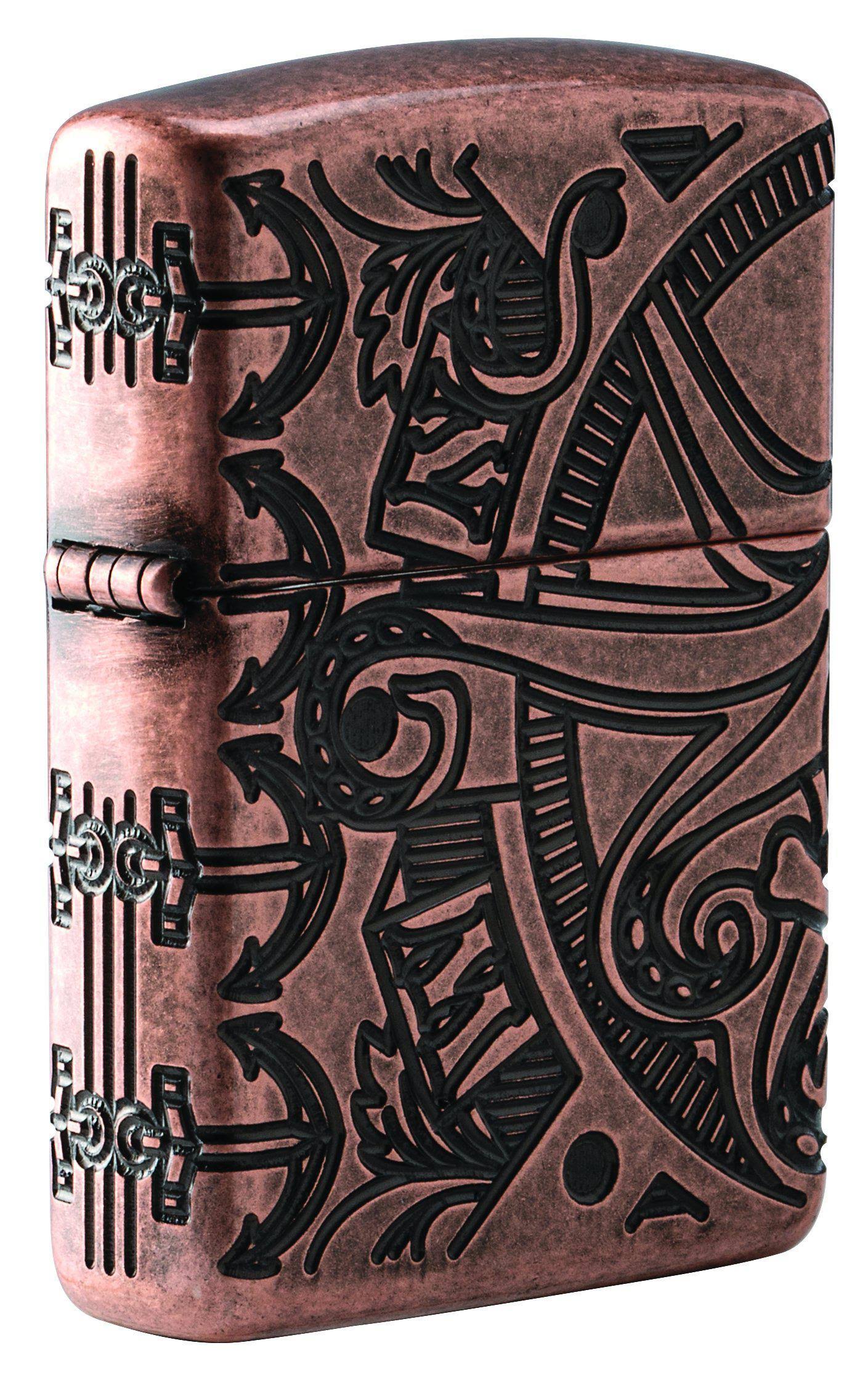 Zippo Nautical Scene Design Pocket Lighter Antique Armor 49000