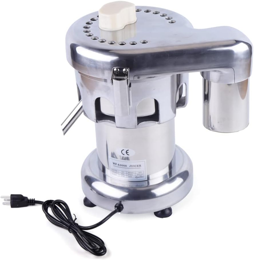 Commercial Juice Extractor, 370W 110V Electric Juicer, Fruit Vegetables Blender Juice Maker, Stainless Steel Heavy Duty Juice Extractor Machine, 2800r/min, 80-100kg/hr