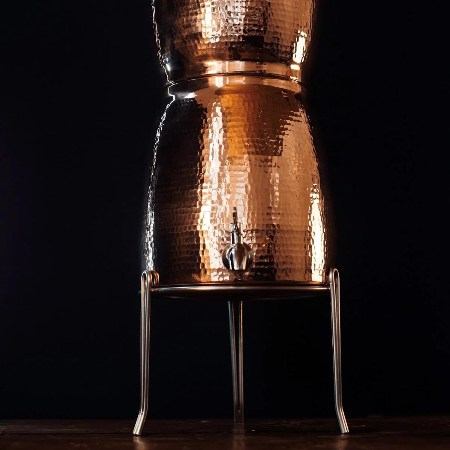 Sertodo Copper Water Filter System, Hand Hammered 100% Pure Copper, 2 Gallon Dispenser Capacity & 2 Gallon Purification Tank Capacity with Stainless Steel Spigot - Filters & Stand Sold Separately