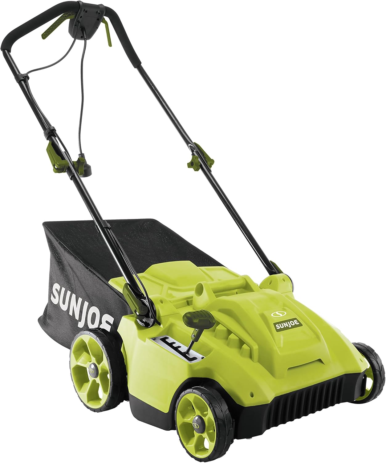 Sun Joe MJ506E 16 in 6.5 Amp Quad Wheel 24 Blade Electric Reel Lawn Mower w/ Grass Catcher
