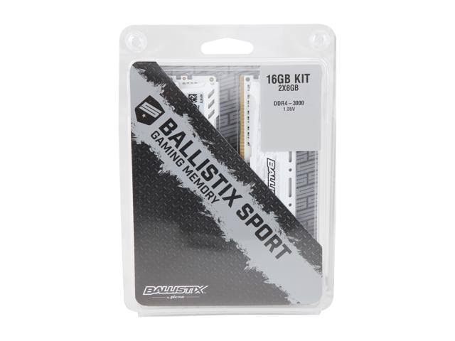 Ballistix 16GB Sport LT Series DDR4 3000 MHz SR UDIMM Memory Kit