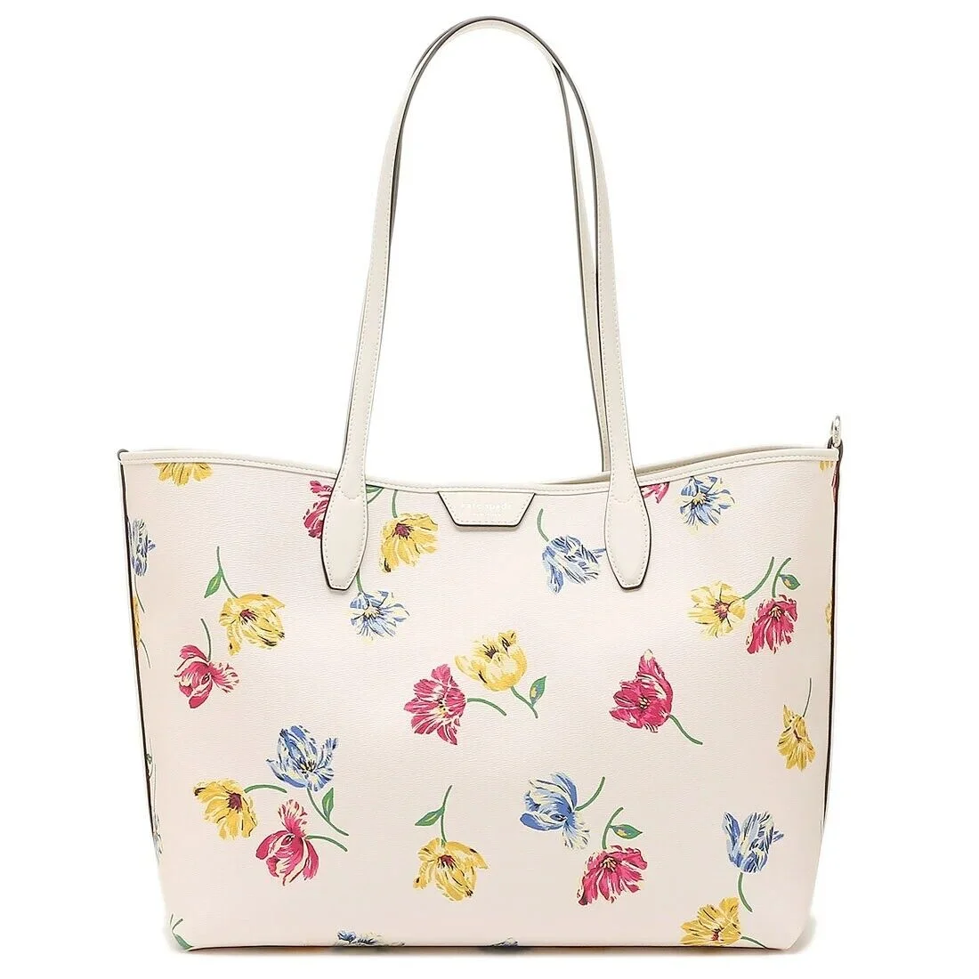 Kate Spade Sutton Large Tote Bag Ivory Tulip Toss Cream Floral Purse KB293 - Curated Treasures Market
