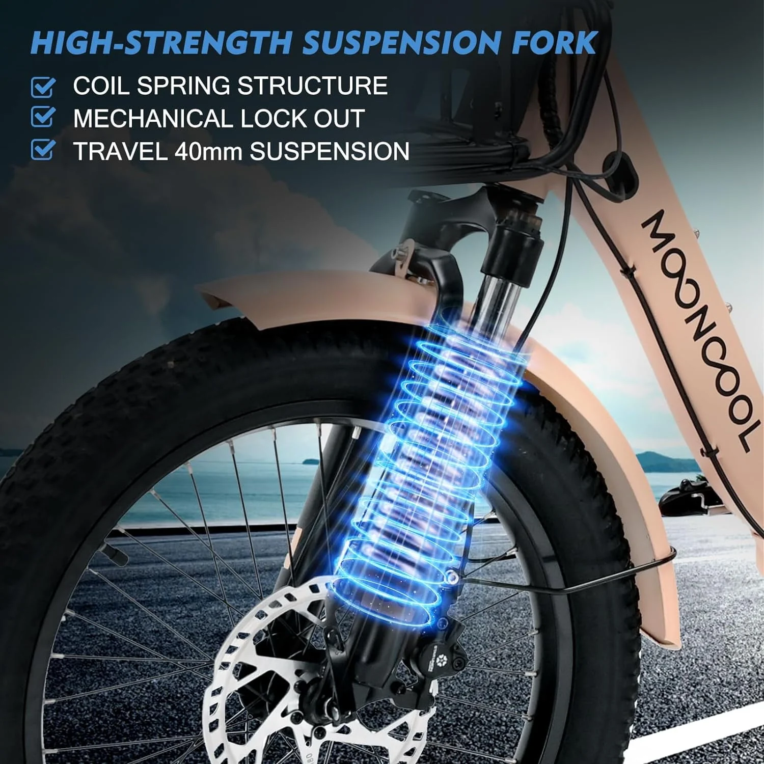 MOONCOOL 24/26 Electric Tricycle for Adults, 350W 36V 7 Speeds Electric Trike Motorized Three Wheel Electric Bikes Bicycle with Large Basket for Women Men