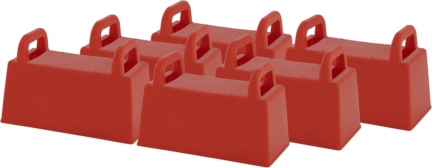 Superio Snow Block Mold Brick Form & Sand Mold Block Red 10 Inch - Kids Durable Outdoor Toys Winter Snow Fort, Snow Castle, Summer Sand Box, Beach Castle. Sturdy (Red-6)