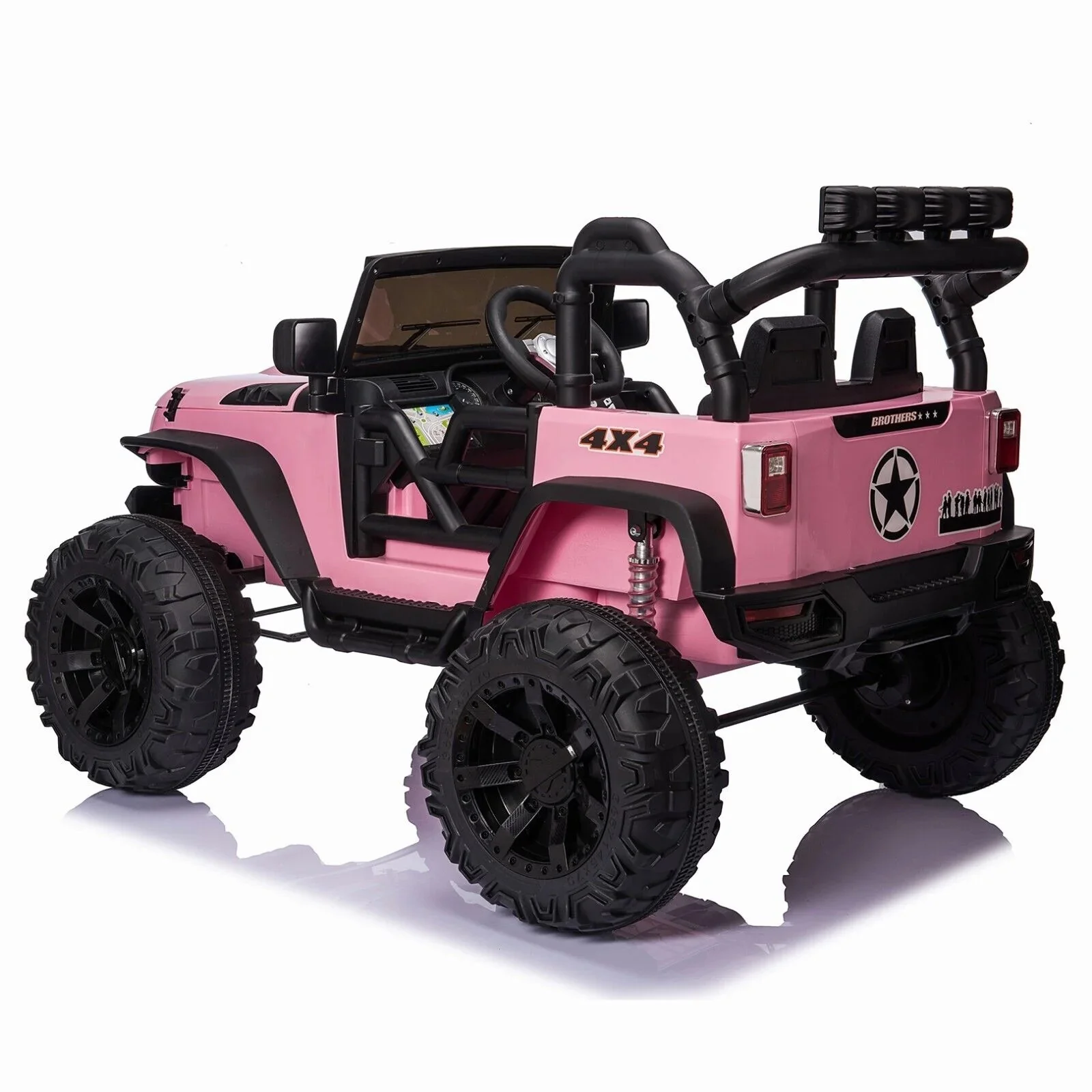 2-Seater 24V Ride-On Truck Toy with Remote Control and 400W Power for Kids - Curated Treasures Market