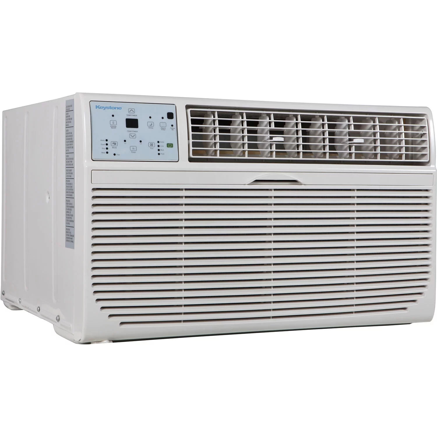 Keystone 10,000 BTU 115-Volt Through-the-Wall Air Conditioner with Remote, White, KSTAT10-1C