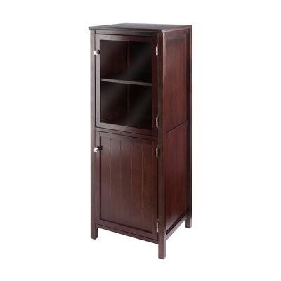 Brooke Jelly Cupboard, 2-Section Cabinet, Walnut Red Barrel Studio