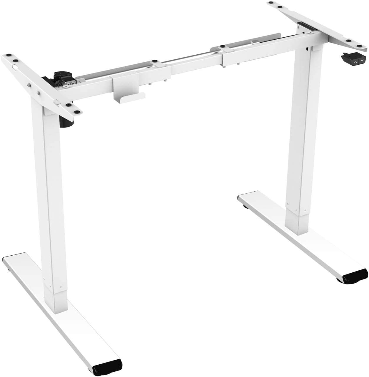Flexispot DIY Height Adjustable Standing Desk Frame Electric Sit Stand Desk Base, Home Office Stand up Desk Leg (White Frame Only)