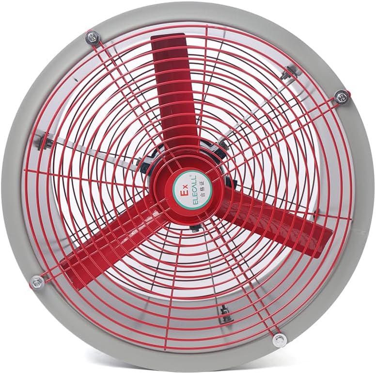 Explosion Proof Fan, 16" Explosion-proof Axial Exhaust Fan, 370W Spray Booth Paint Fumes Exhaust Fan, 1450RPM High Velocity Extractor Fan Blower, for Factories Warehouse Kitchen Workshop