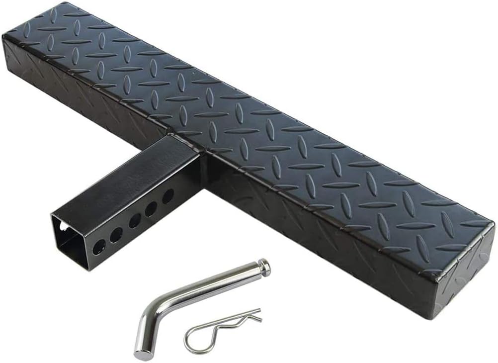 KAYCENTOP Universal Hitch Step Anti Slip and Rust Towing Bumper Guard Black Hitch Steps for Most Cars SUV Trucks Pickups with Pin Fits 2 Inch Receivers Pack of 2