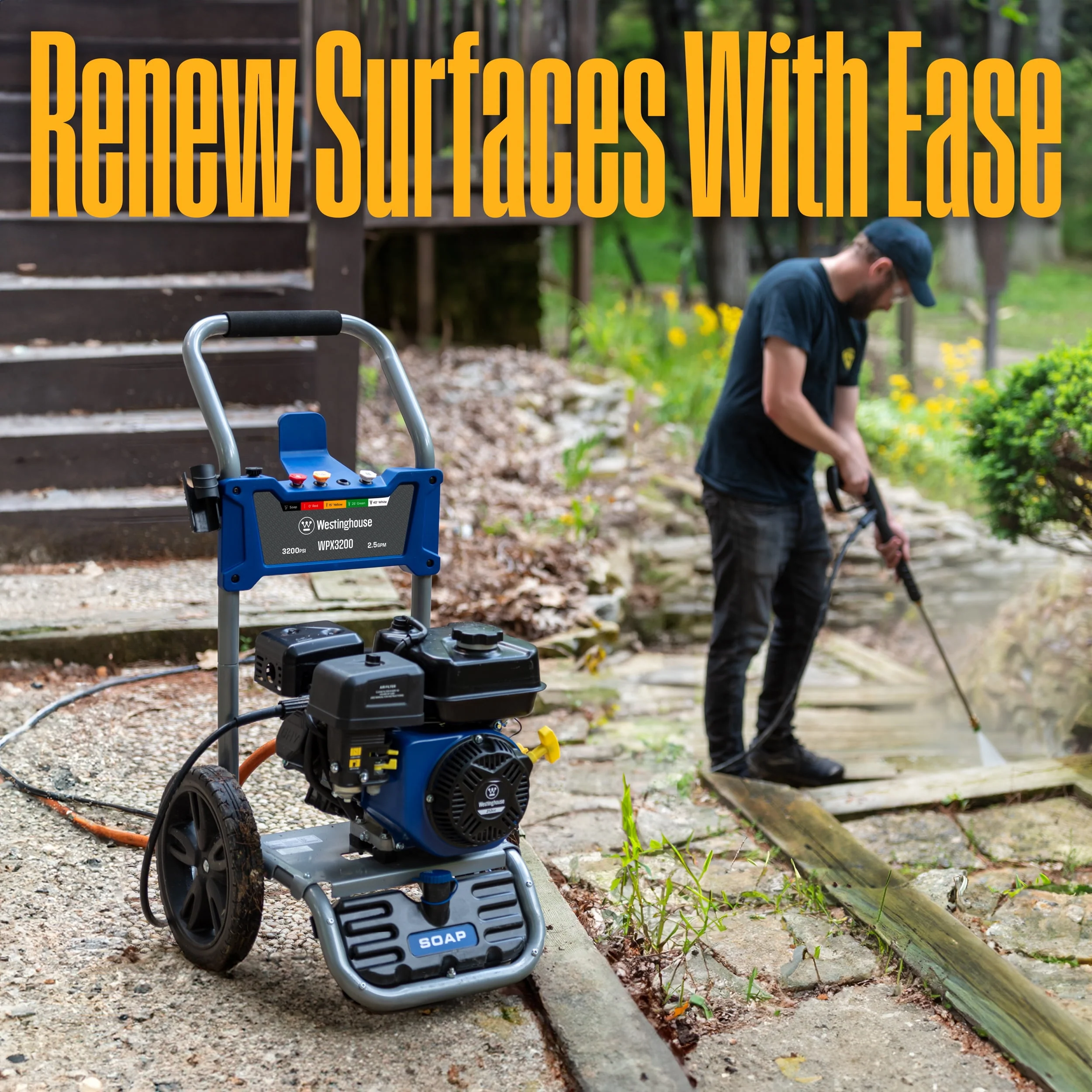 Westinghouse 2700-PSI, 2.3- GPM Gas Pressure Washer with 4 Nozzles & Soap Tank