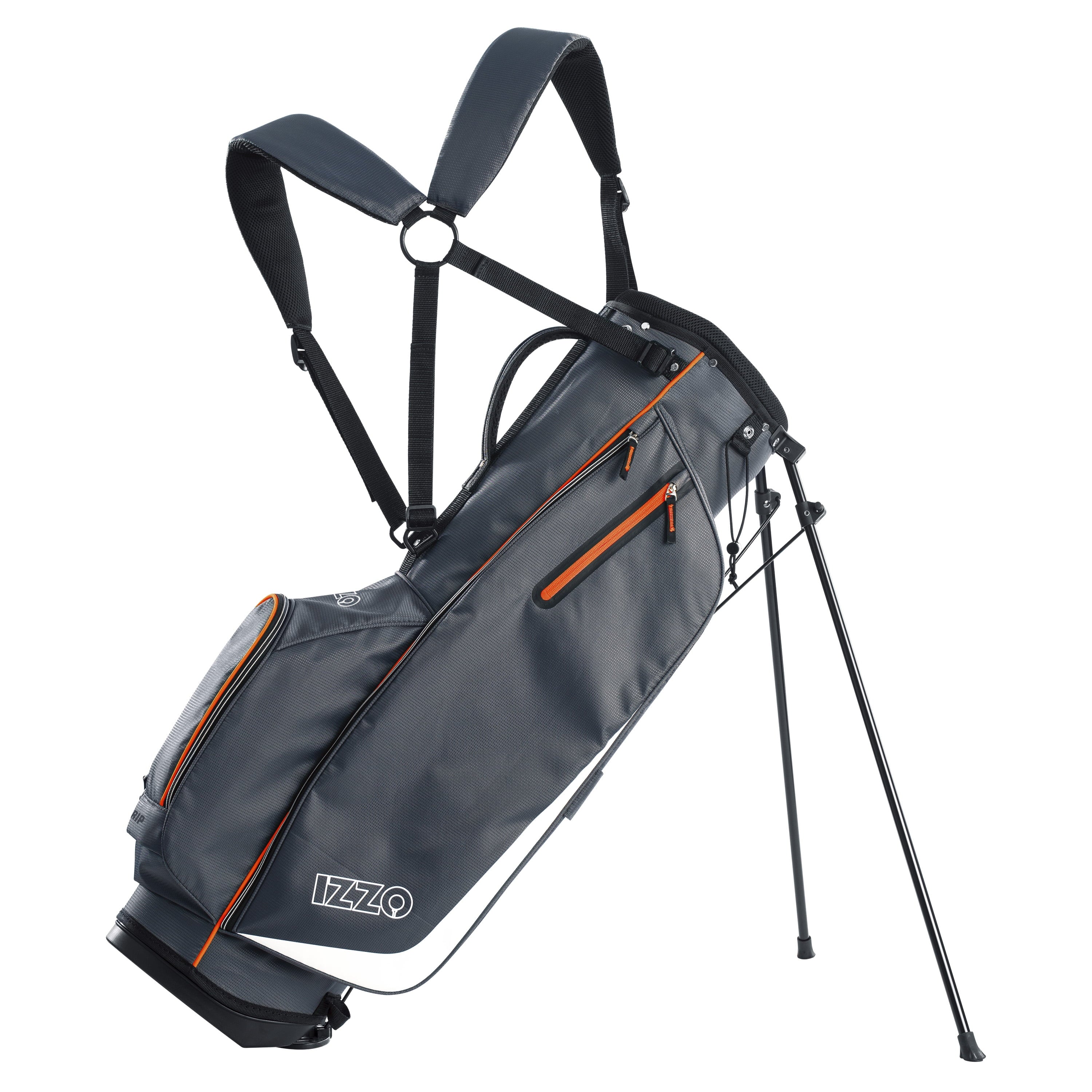 Izzo Golf Ultra-Lite Stand Bag - Grey/Lime