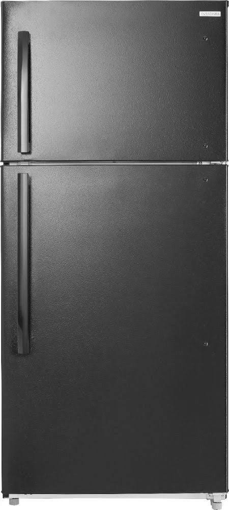 Insignia - 18.1 Cu. Ft. Top-Freezer Refrigerator - Black - Megean