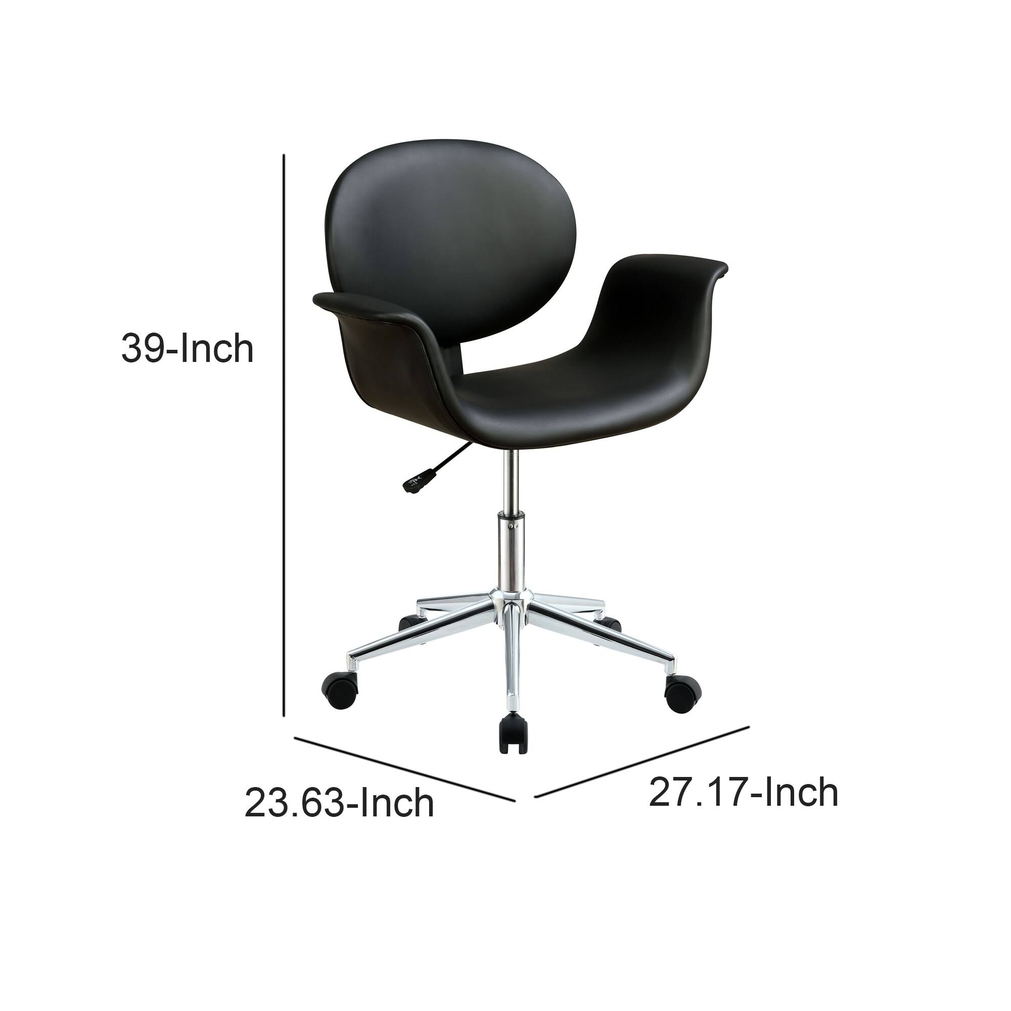 Metal u0026 Wooden Office Arm Chair Black