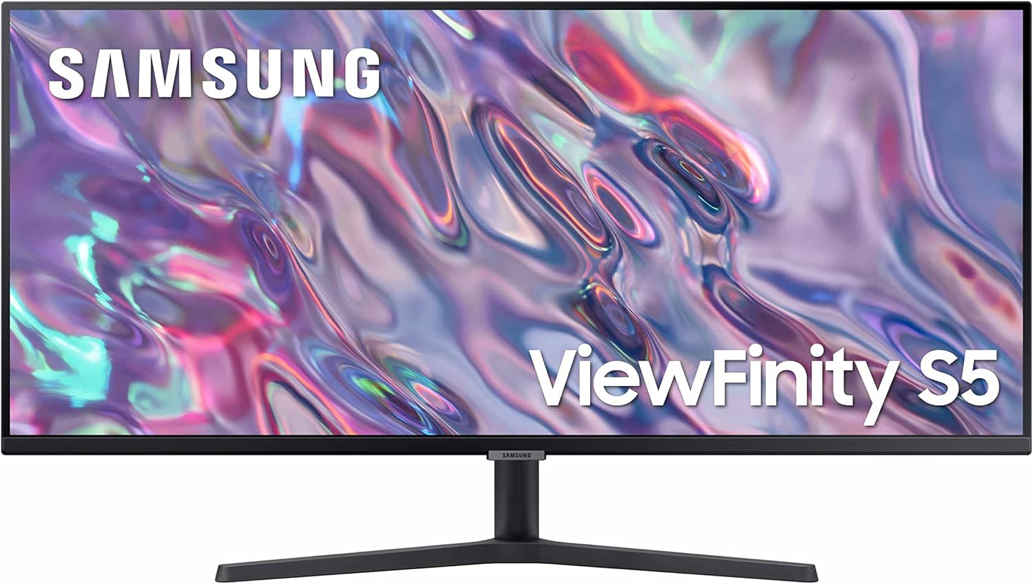 SAMSUNG 34" ViewFinity S50GC Series Ultra-WQHD Monitor, 100Hz, 5ms, HDR10, AMD FreeSync, Eye Care, Borderless Design, PIP, PBP, LS34C502GANXZA, 2023, Black