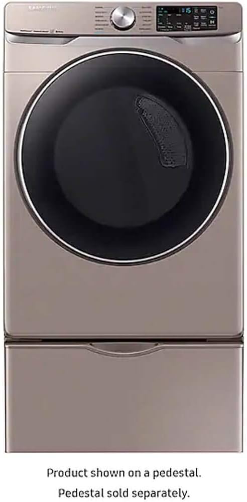 Samsung DVE45R6300C 7.5 Cu. Ft. Smart Electric Steam Dryer in Champagne (2019)