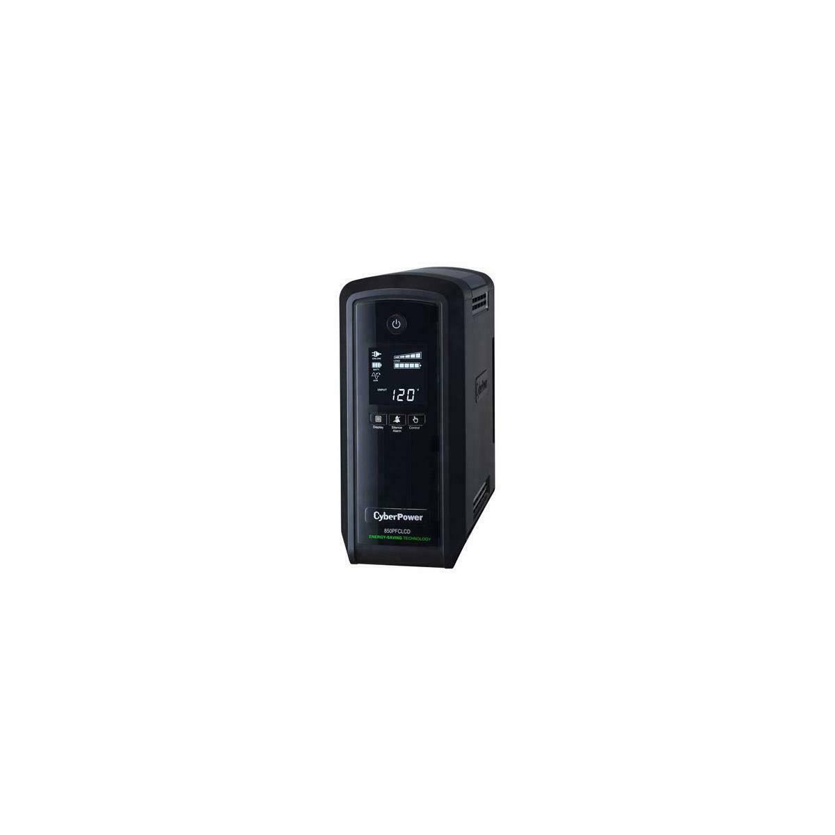 CyberPower CP850PFCLCD PFC 10-Outlets Sinewave UPS 850VA, 510 Watt