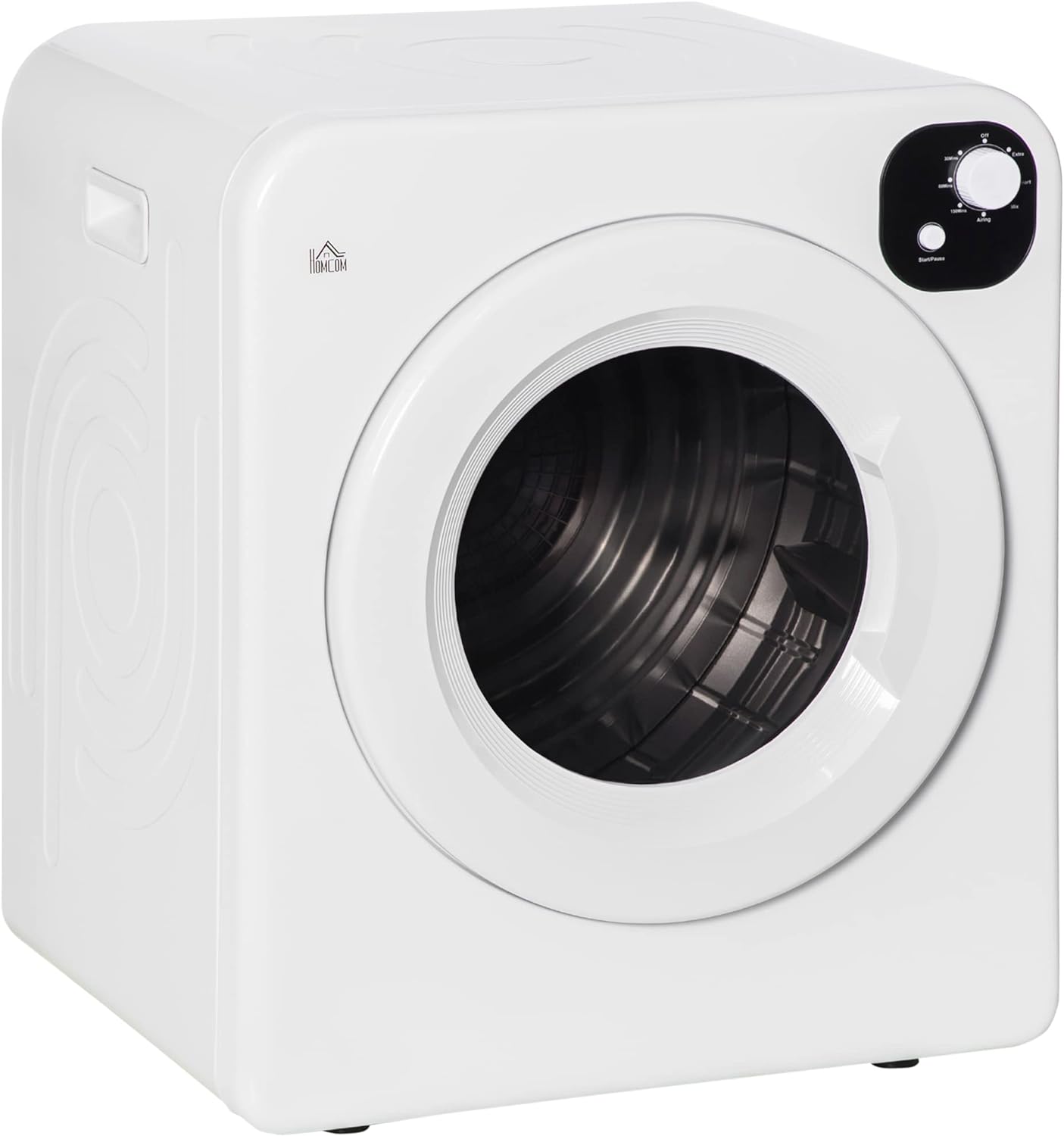 Portable Clothes Dryer, 120V 1300W Compact Laundry Dryer with Intelligent Drying, 3.2 cu.ft Stainless Steel Drum, Front Load Electric Dryer for Apartments, Dorms, RVs, White