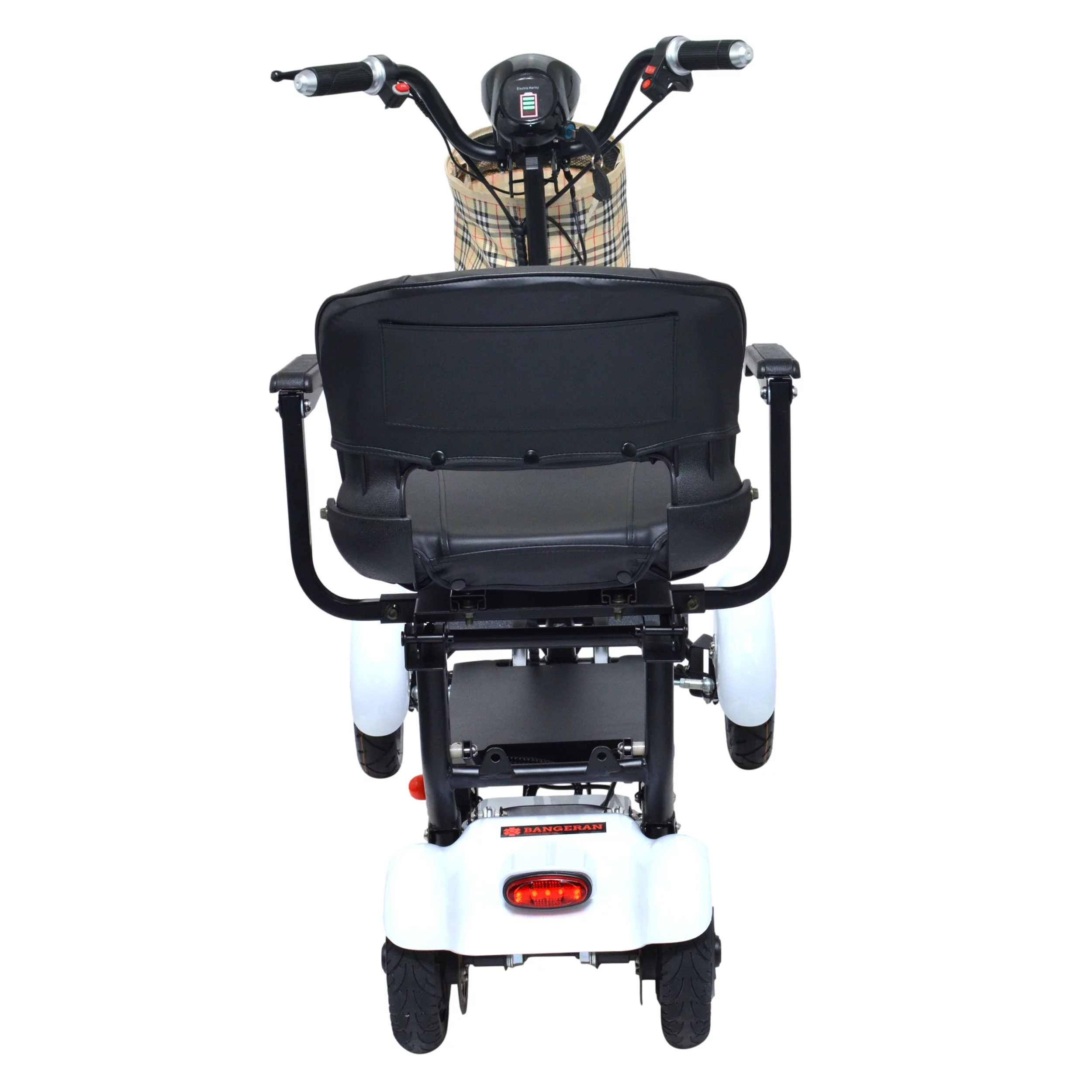 Bangeran Electric Mobility Scooter, 4 Wheel Foldable Portable, Up to 12 Miles - Blue