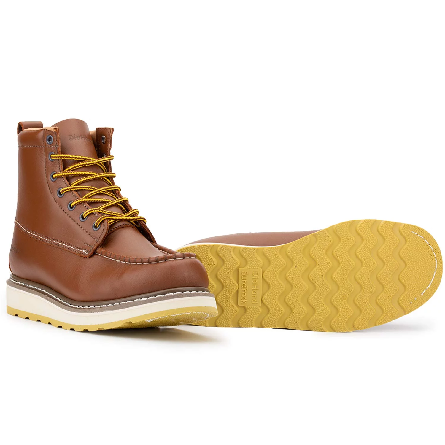 DieHard Men's 6'' Leather Slip Resistant Durability Breathable Soft Toe Work Boots 84994 Size 8.5