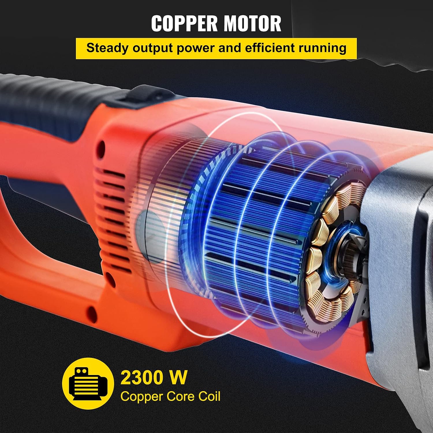 VEVOR Electric Pipe Threader, 2300W Pipe Threading Machine, Heavy-Duty Hand-Held Power Drive Kit, 110V Pipe Threader Machine Copper Motor, Portable Pipe Threader w/ 4 Dies 1/2-1 1/4 & Carrying Case