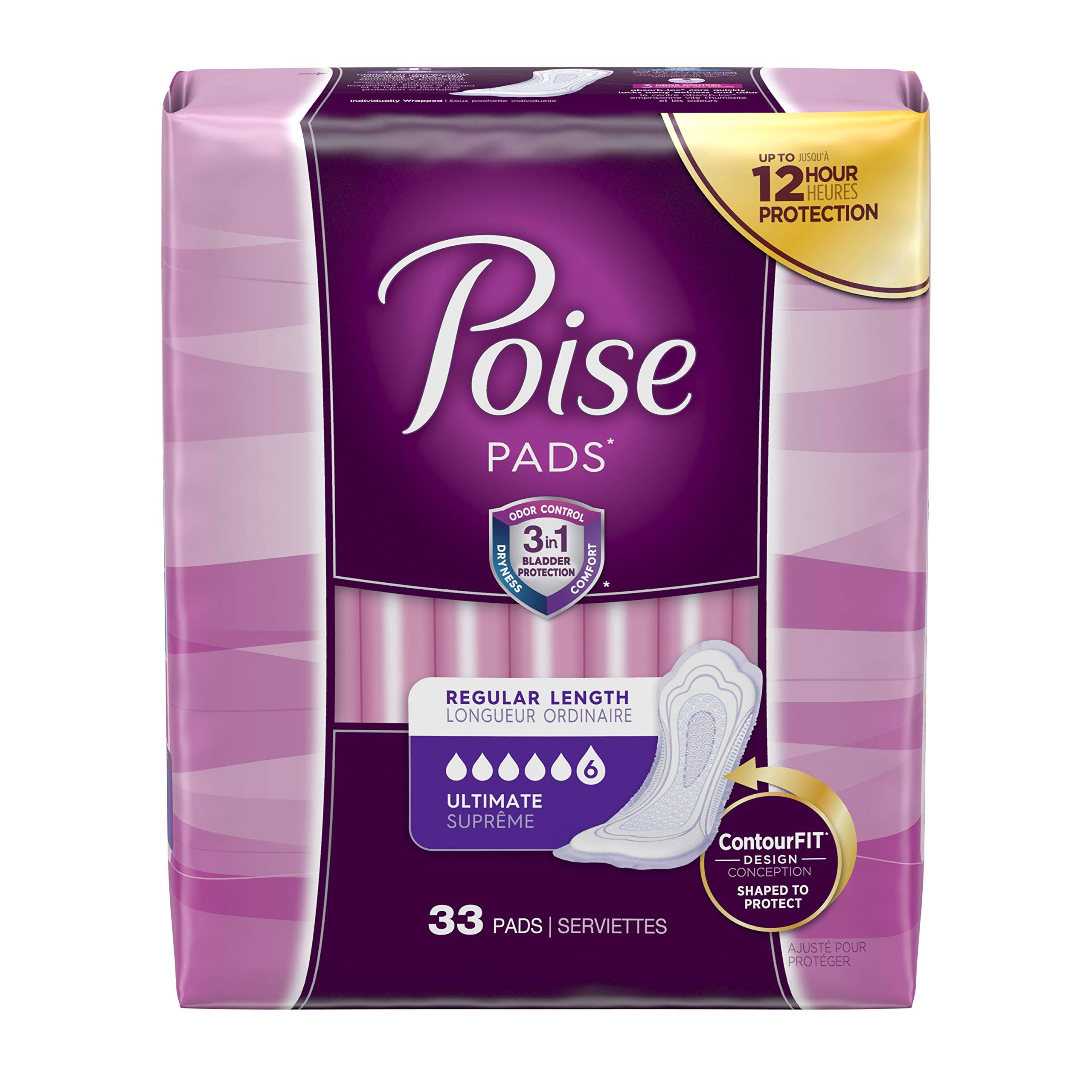 Poise Ultimate Coverage Bladder Pad, Case 132