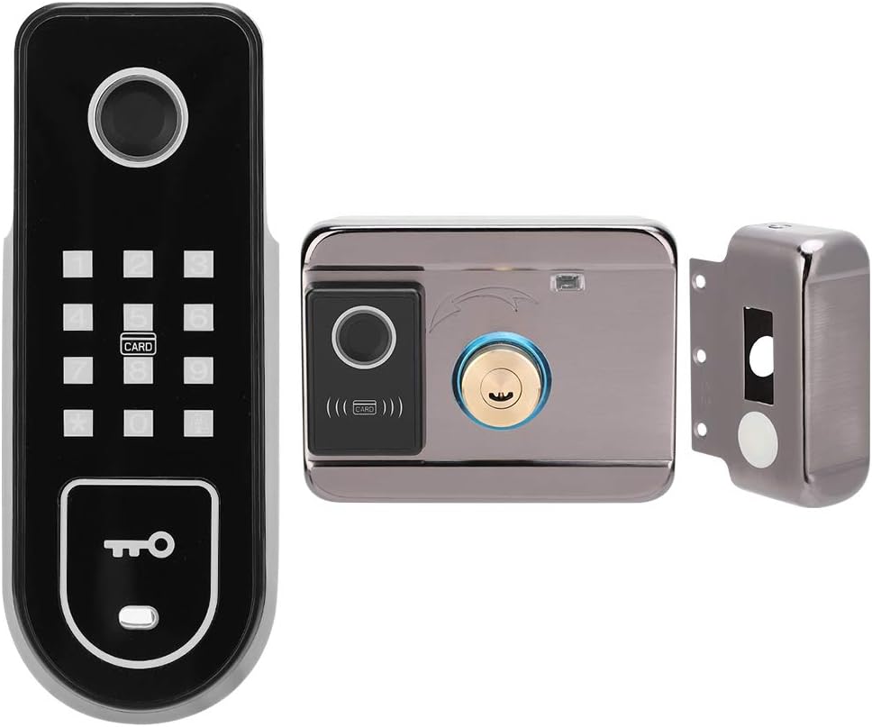 Fingerprint Password Mechanical Keys WiFi Door Lock, Keyless Entry Electronic Door Lock Anti Theft Lock, Smart Security for Anti-Theft