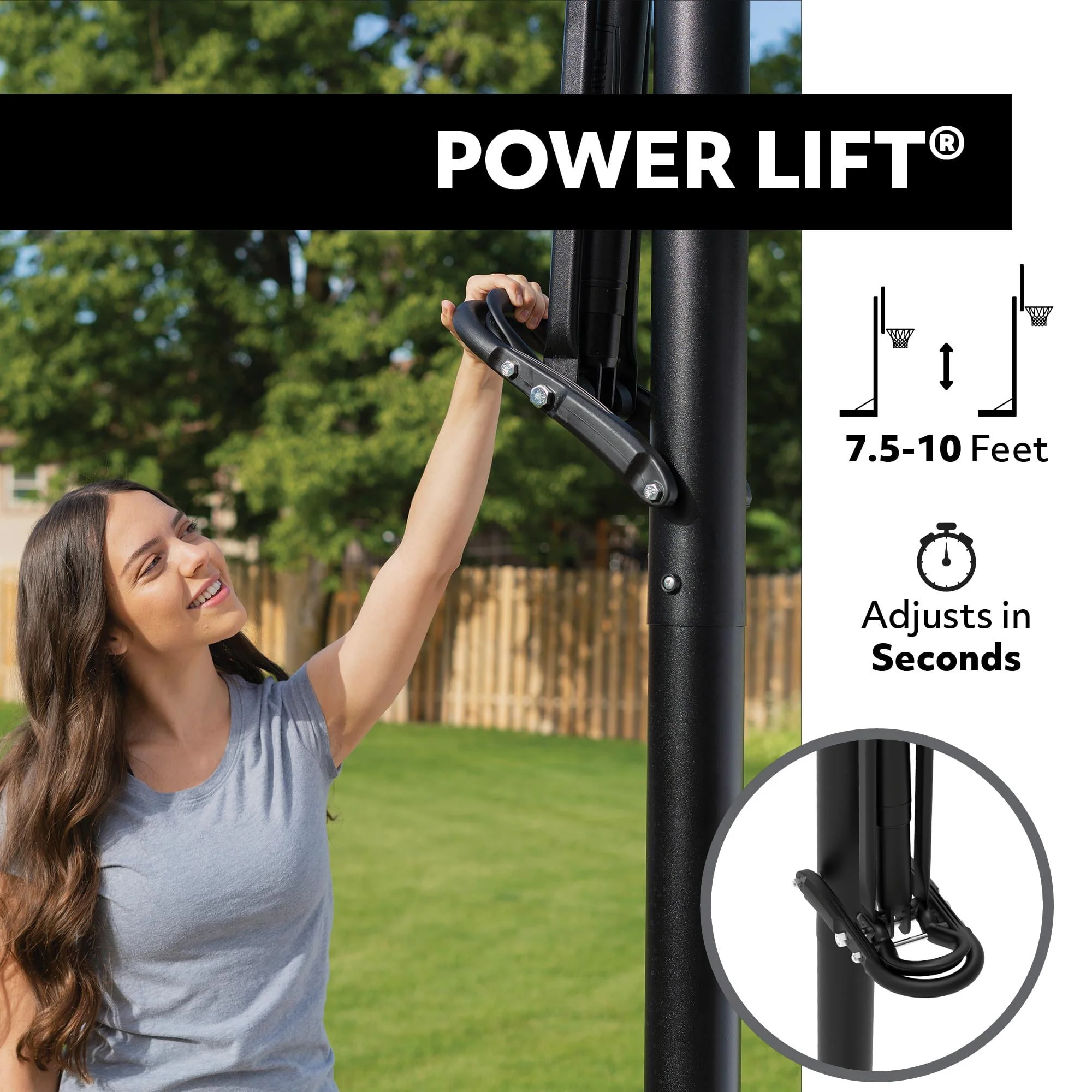 Lifetime Adjustable Portable Basketball Hoop (54-Inch Acrylic) - 71522