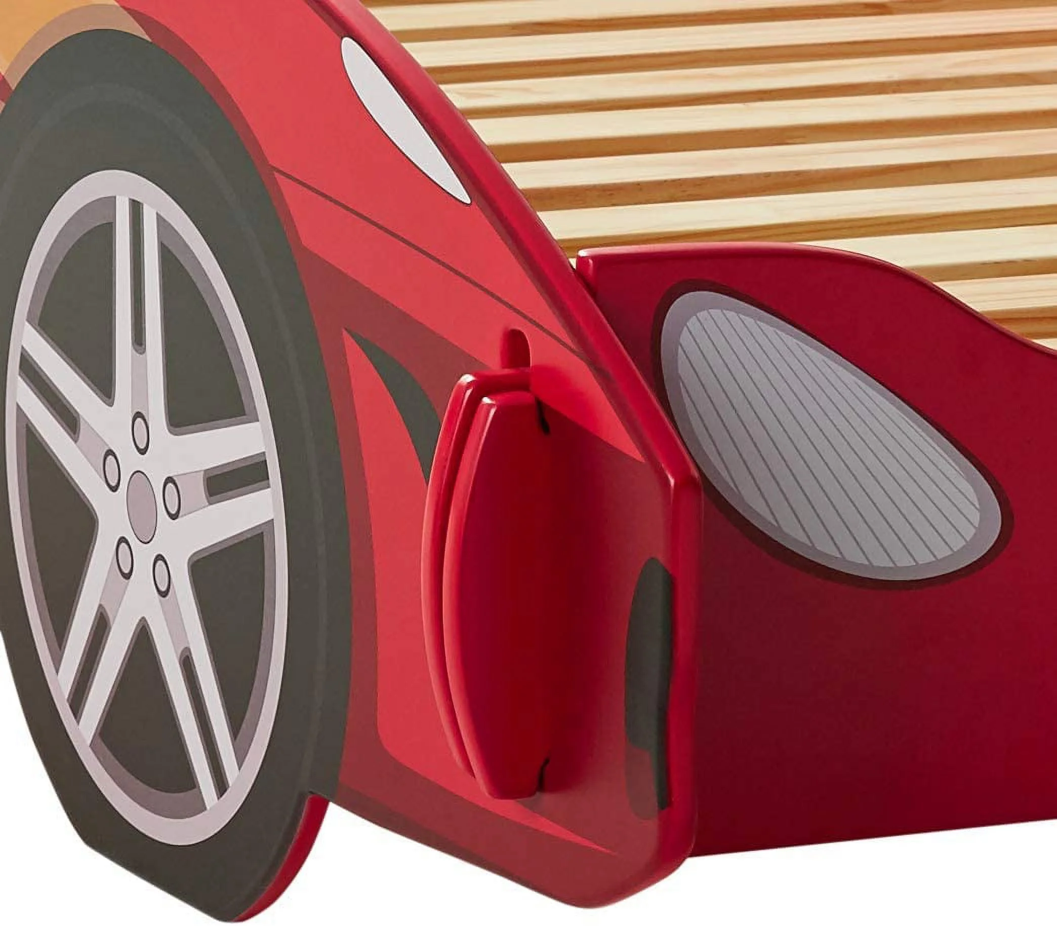 Legare Furniture  Kids Furniture Race Car Twin Bed, Red