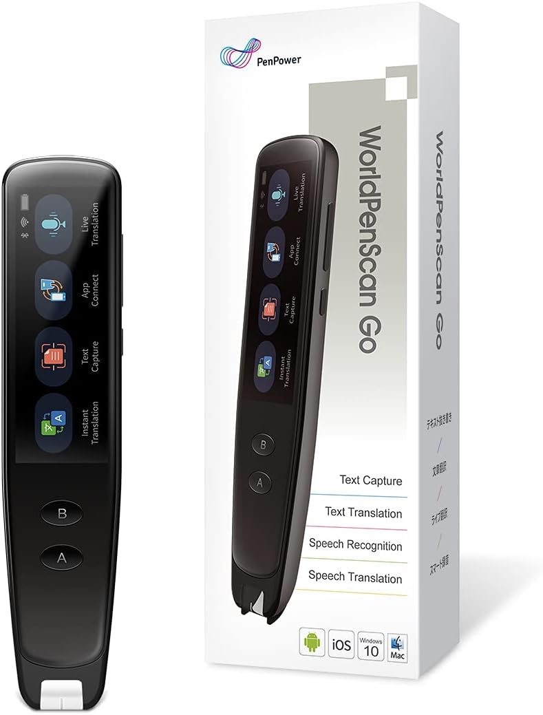 WorldPenScan Go| Pen Scanner| Wireless Standalone| LCD Touchscreen| Digital Highlighter| OCR Reading Pen| Multilingual Translator| Voice Recorder| Speech & Scan to Text| Speech & Scan to Translate Pack of 2