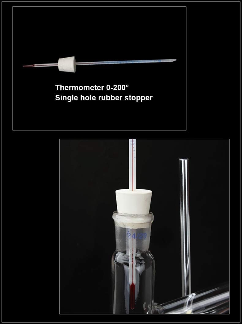 1000ml Lab Essential Oil Steam Distillation Apparatus Glassware Kits Water Distiller Purifier Distillation Device Set Home Distiller Oil Extraction Chemical Experiment Equipment with Heater Lift