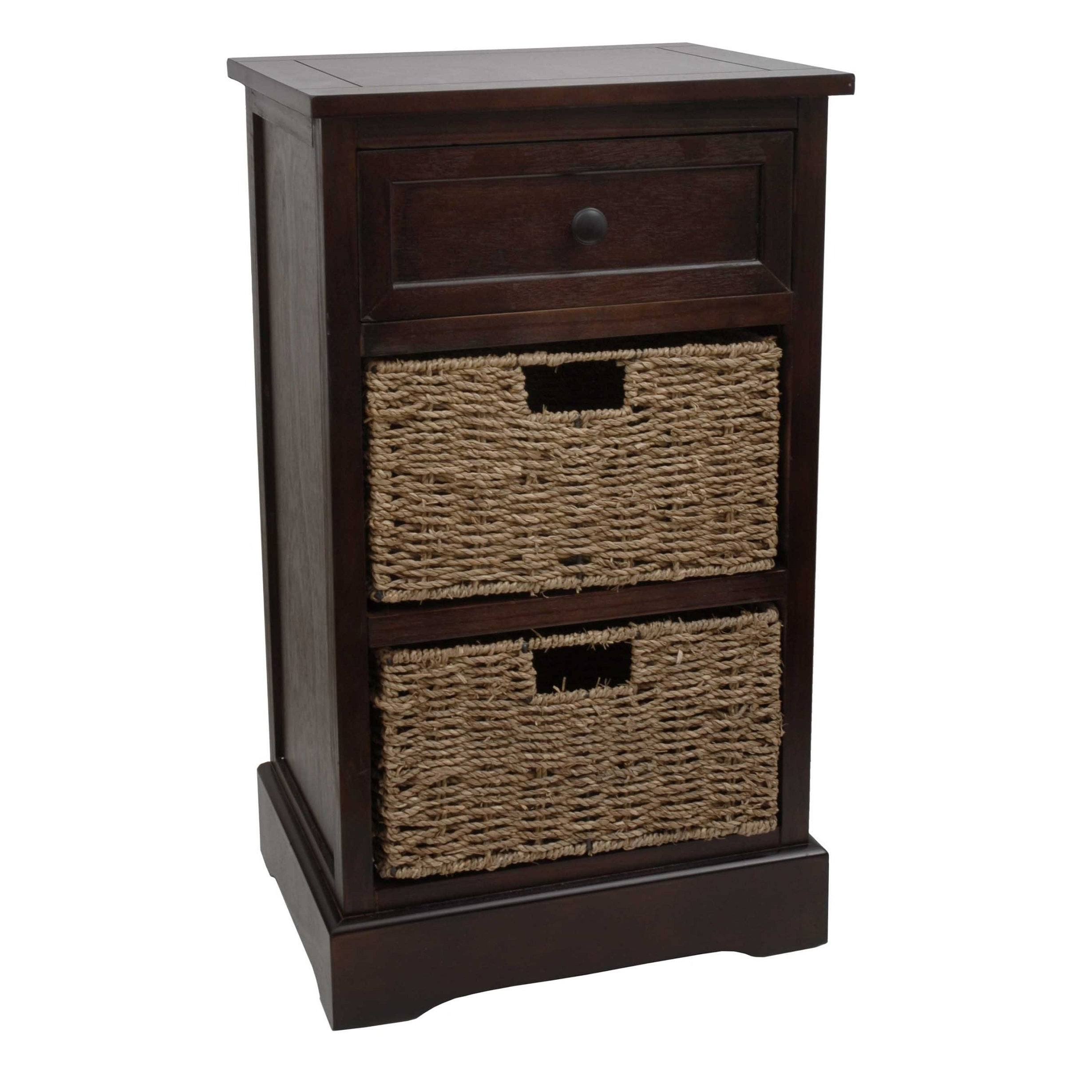 The Gray Barn Tudor Rose 1-Drawer 2-Basket Accent Chest - Rosie Mae