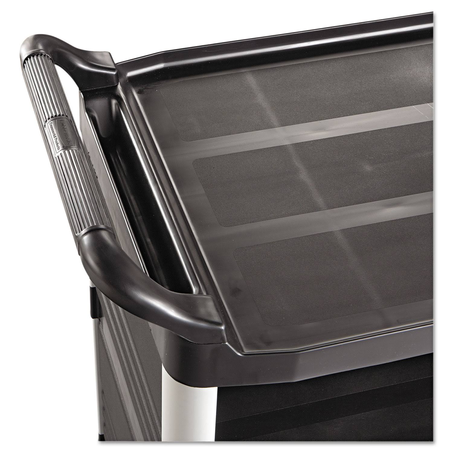 Rubbermaid Commercial Black 300 lb Cap Xtra 3-Shelf Utility Cart
