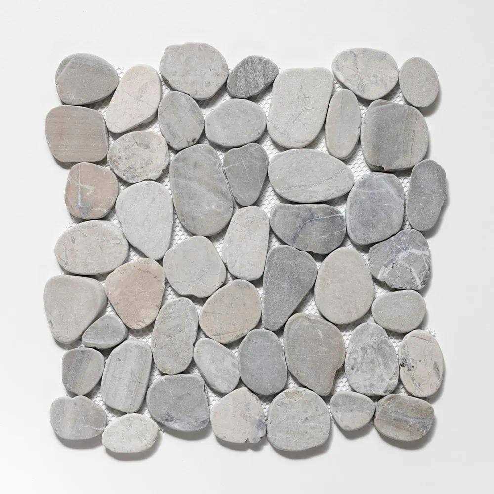Tile Connection Sliced Pebble Tile 11-1/4 in. x 11-1/4 in. x 9.5mm Honed Pebble Mosaic Tile - Shop Hardware Tools Online Store