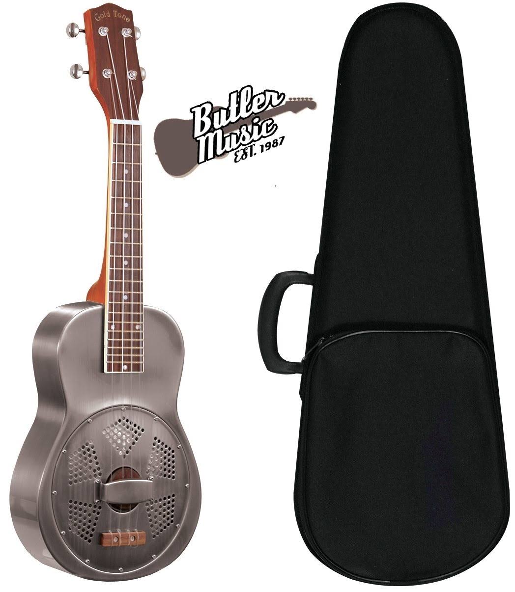 Gold Tone ResoUke Concert-Scale Brushed Metal Resonator Ukulele with C