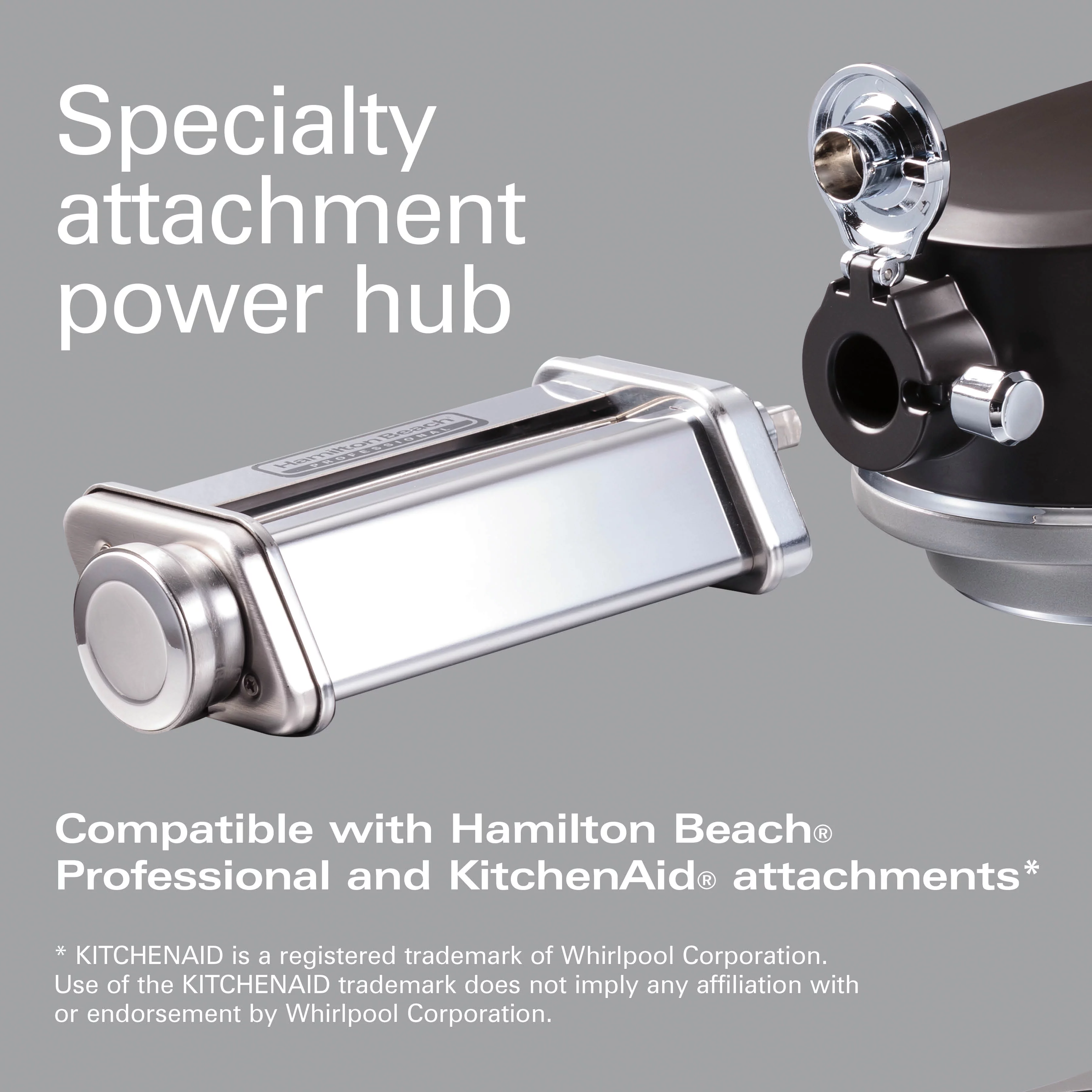 Hamilton Beach Professional All-Metal Stand Mixer, Specialty Attachment Hub, 5 Quart Bowl, 12 Speeds, Includes Flat Beater, Dough Hook, Whisk, Silver, 63240