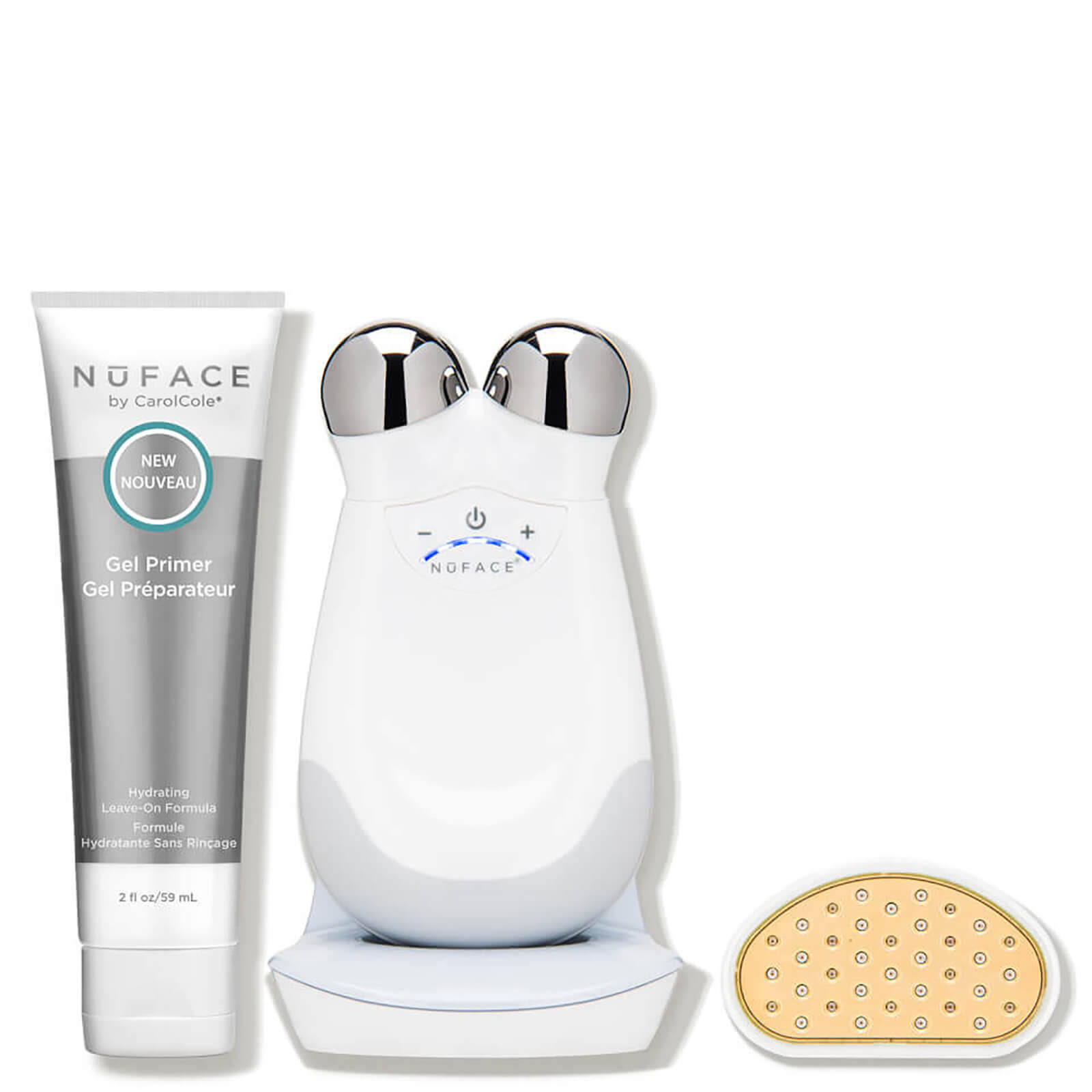 NuFACE Trinity Facial Trainer Kit with Wrinkle Reducer Attachment, White