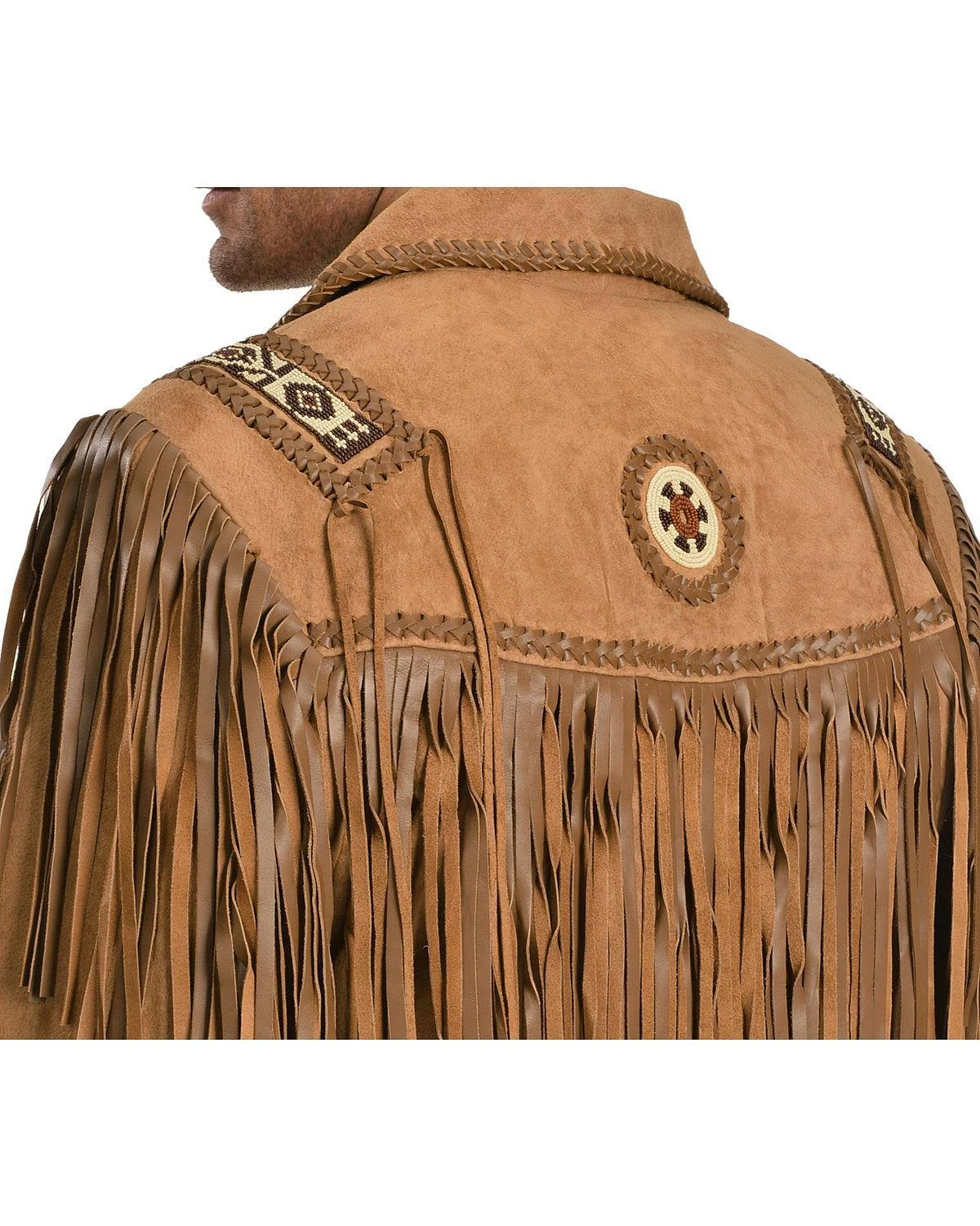 Scully Men&s Western Leather Fringe Coat