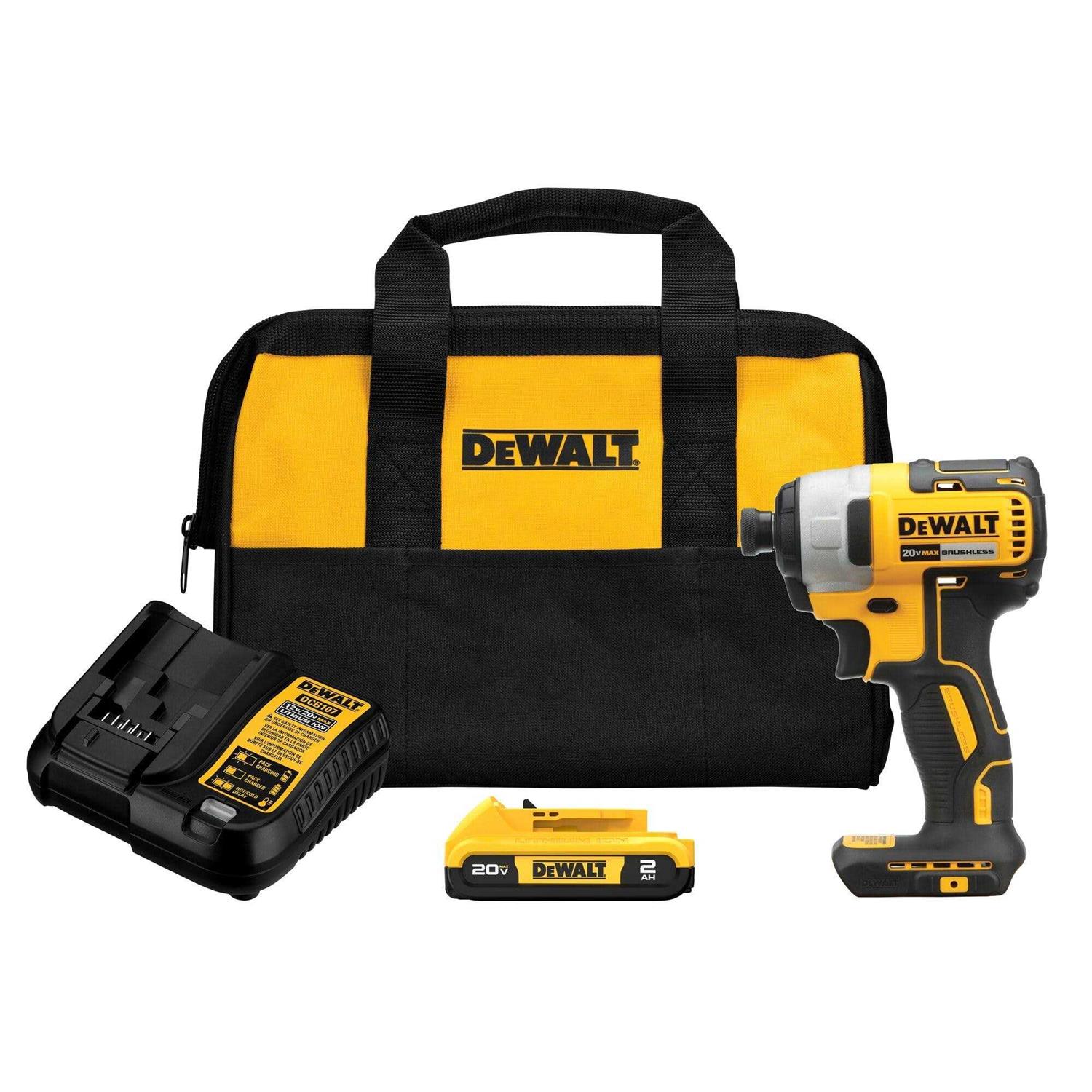 DEWALT 20V MAX Brushless 1/4 in. Hex Cordless Impact Driver Kit - Shop Hardware Tools Online Store