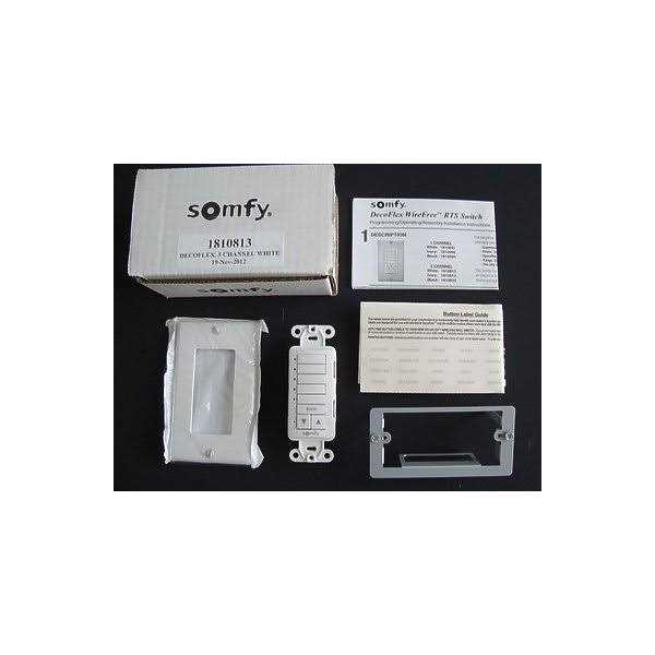 Somfy DecoFlex Wirefree RTS Wall Switch - Shop Hardware Tools Online Store