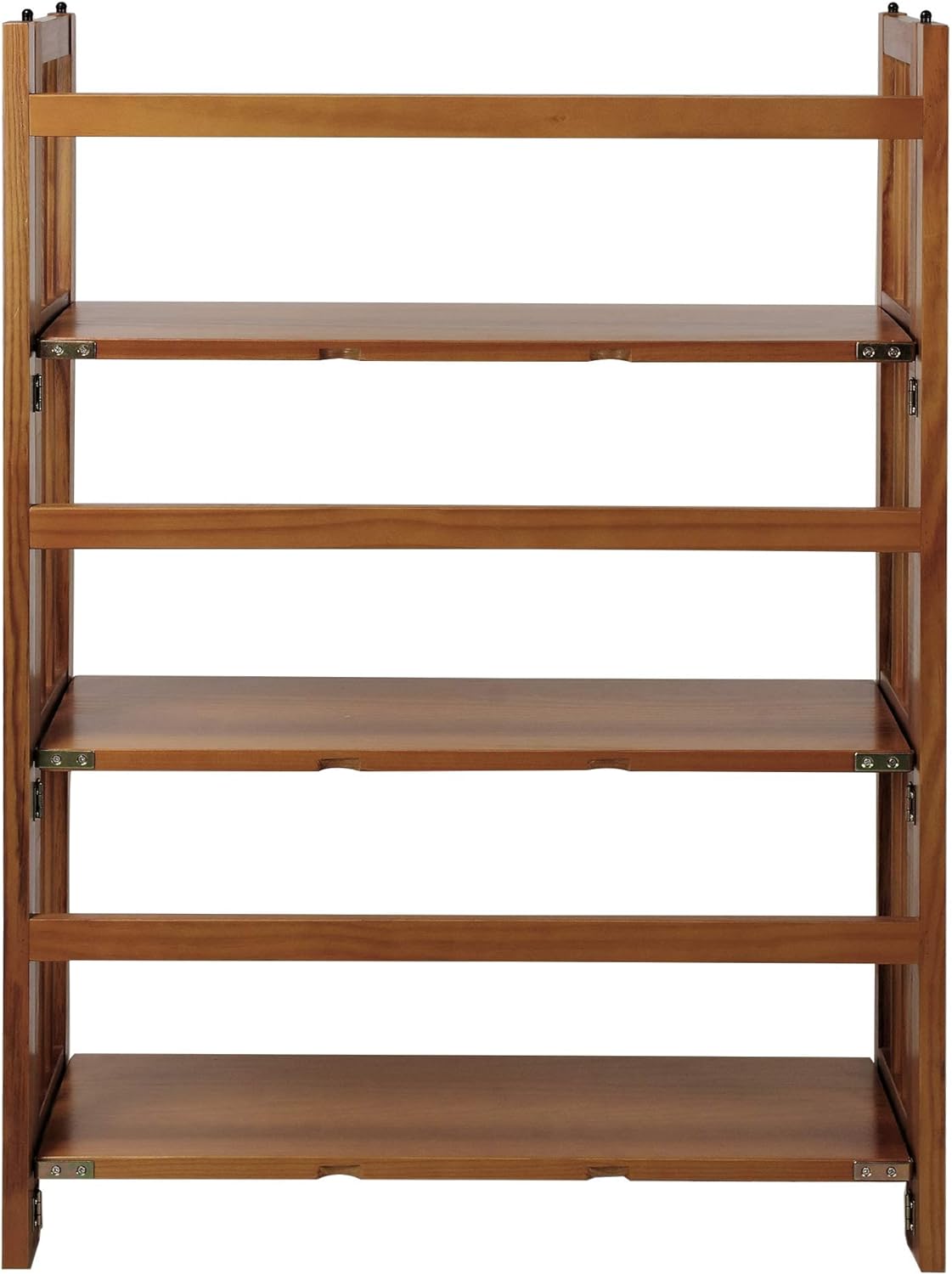 3 Shelf Folding Stackable Bookcase, 27.5" Wide, Espresso - Curated Treasures Market