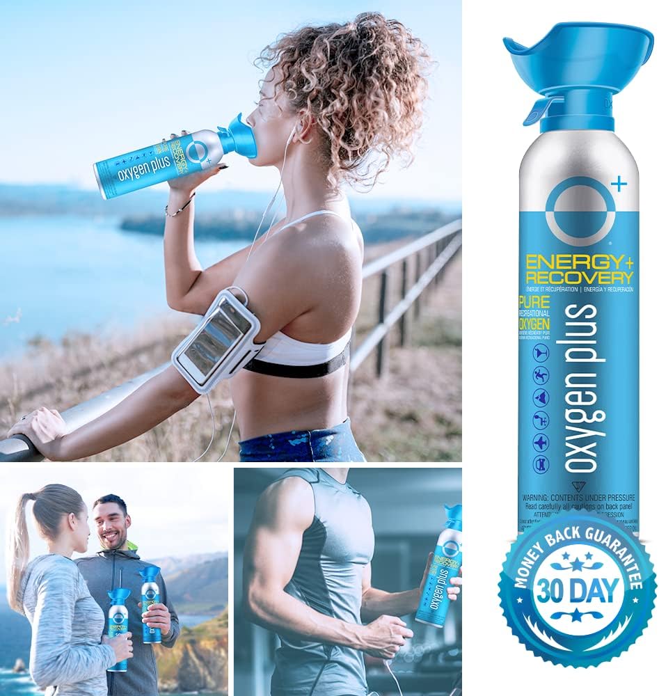 Oxygen Plus – O+ Biggi 3 Pack | Portable Oxygen Can | 99.5% Pure O2 | Natural Wellness Supplement to Boost Energy & Recovery | 50+ Uses Per 11 Liter Canister Pack of 2