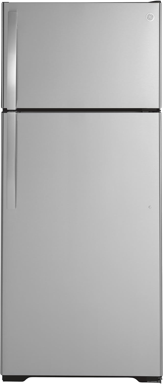 GE 17.5 Cu. Ft. Top Freezer Refrigerator in Fingerprint Resistant Stainless Steel